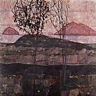 Egon Schiele Sundown painting